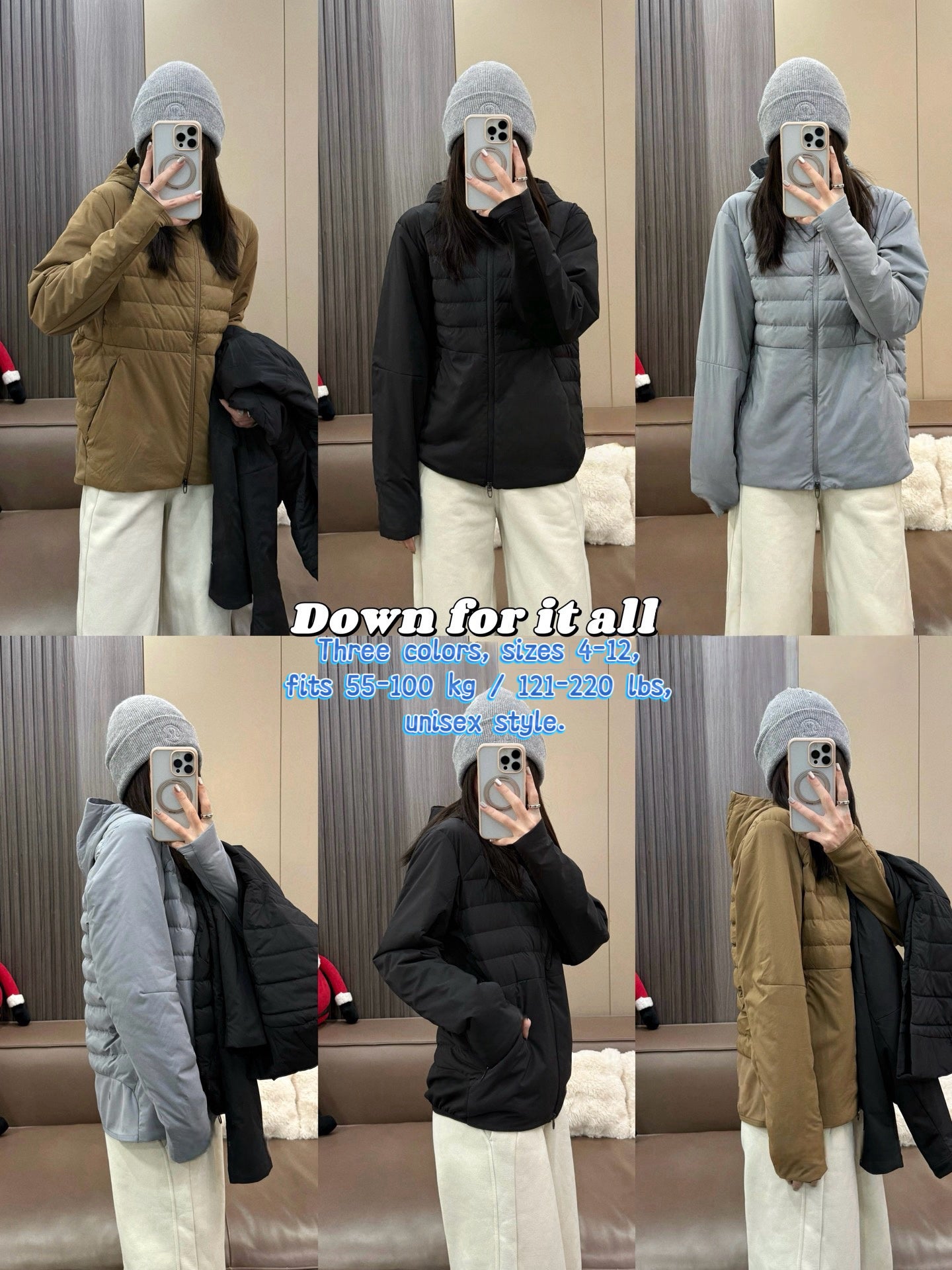 Down for It All Ultra-Light Slimming Goose Down Jacket – High-Performance "Ribbed" Puffer – Zero-Weight Warmth with Underarm Stretch Panels for Fitness & Style