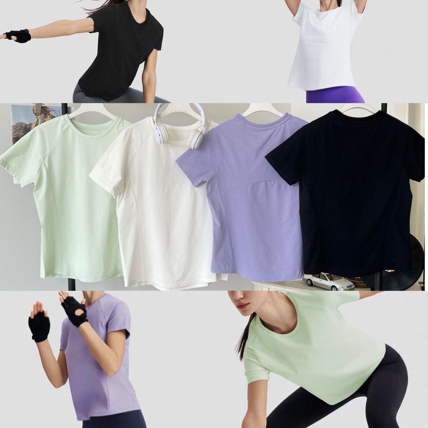Women's Athletic T-Shirt Spring/Summer/Fall Moisture-Wicking Quick-Dry Polyester Activewear Breathable