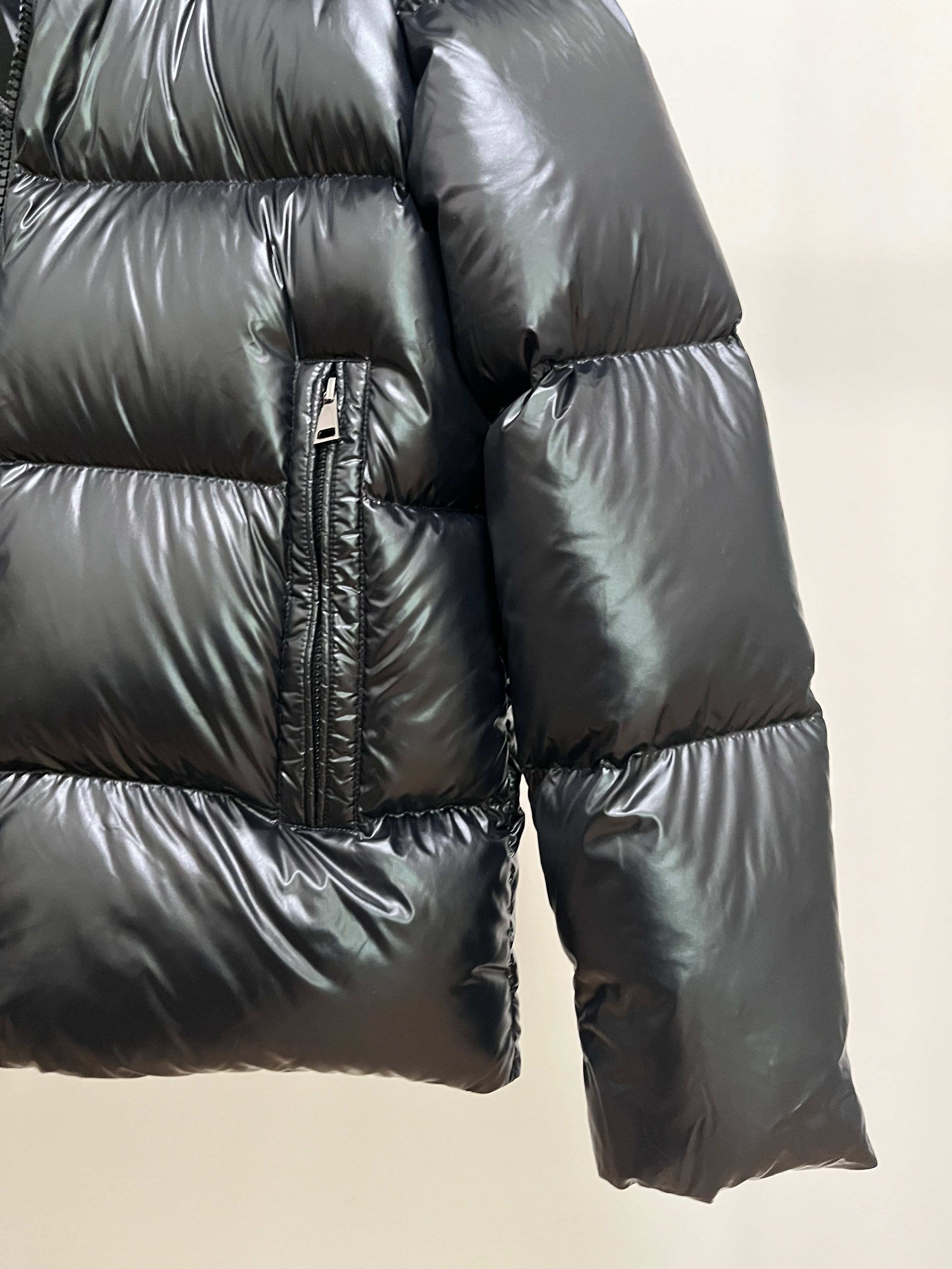 White Duck Down Hooded Jacket Puffy Fluffy Woman Cloud-like Soft Warm Unisex Man Pocket Hood Black 850FP Model2306