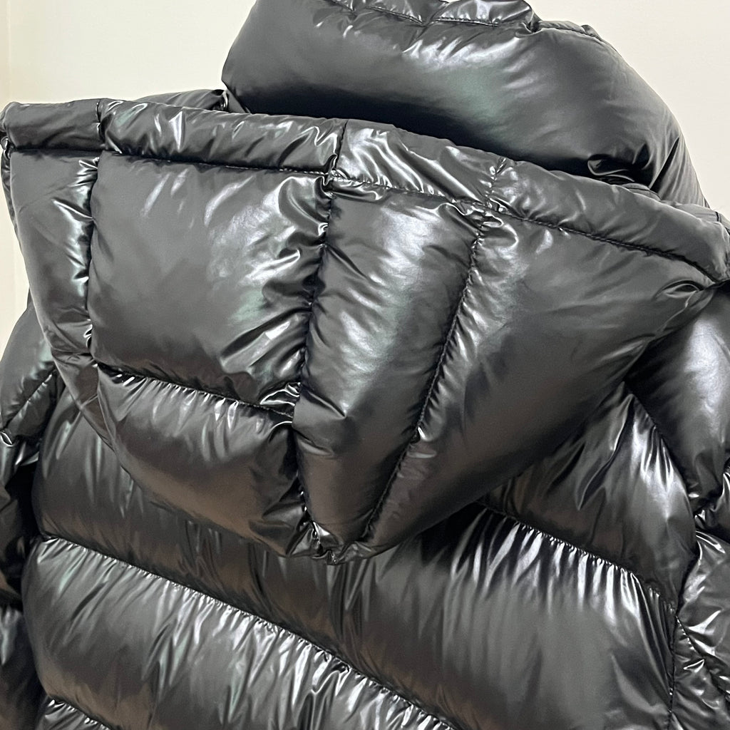 White Duck Down Hooded Jacket Puffy Fluffy Woman Cloud-like Soft Warm Unisex Man Pocket Hood Black 850FP Model2306