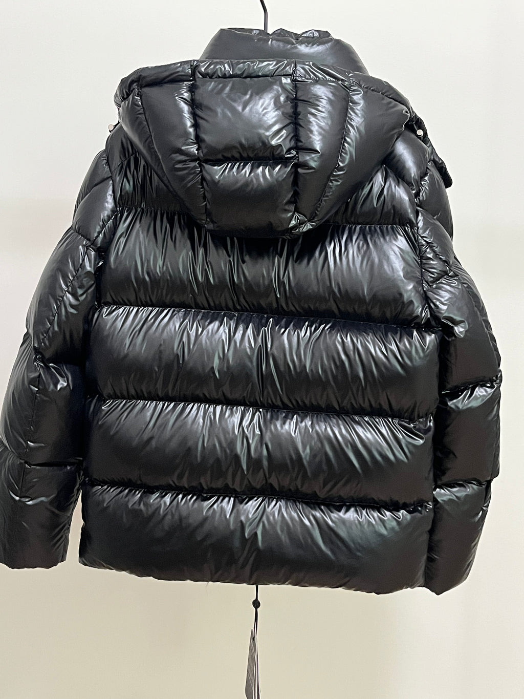 White Duck Down Hooded Jacket Puffy Fluffy Woman Cloud-like Soft Warm Unisex Man Pocket Hood Black 850FP Model2306