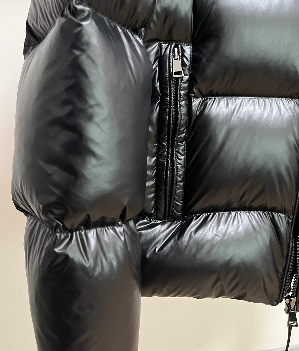 White Duck Down Hooded Jacket Puffy Fluffy Woman Cloud-like Soft Warm Unisex Man Pocket Hood Black 850FP Model2306