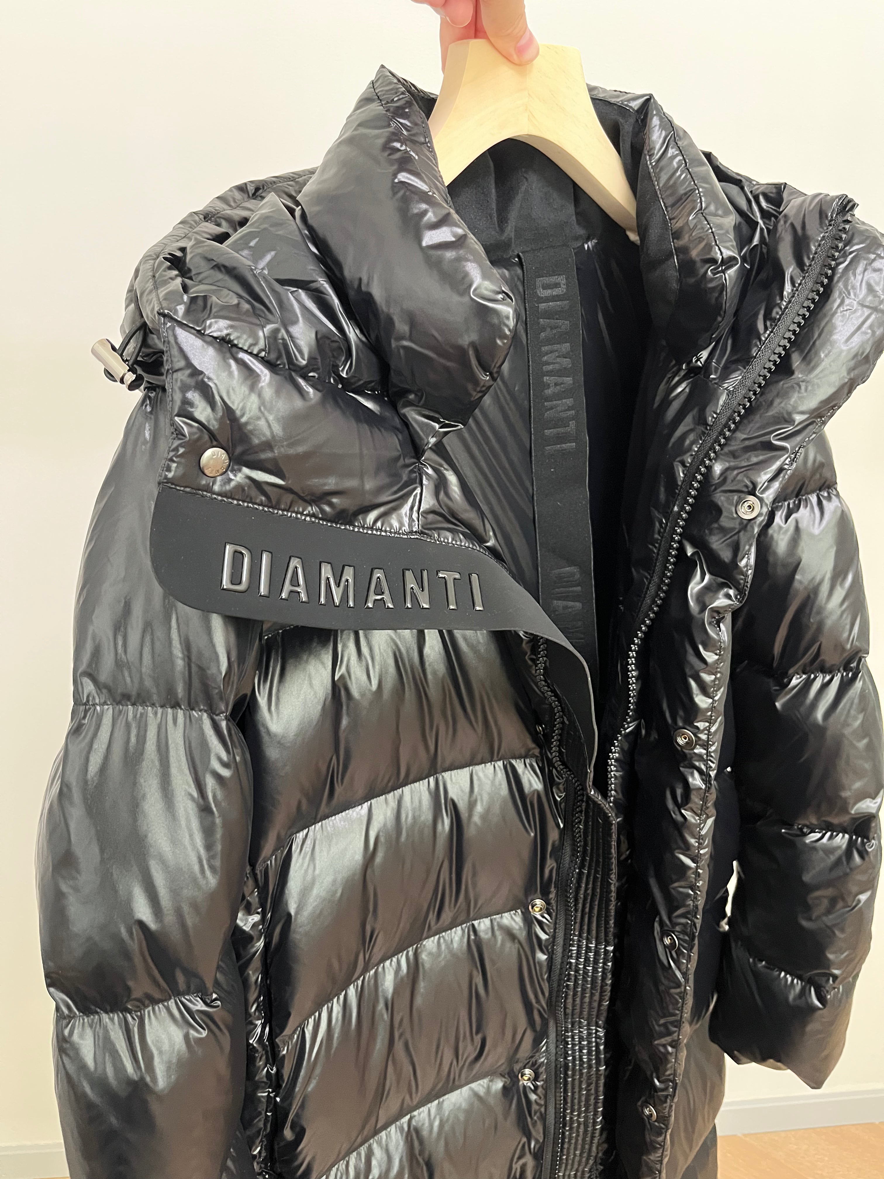 Long Duck Down Jacket With 7 horizontal baffles Hooded Warm Puffy Unisex Black White Grey Easy Clean 850FP model 2360