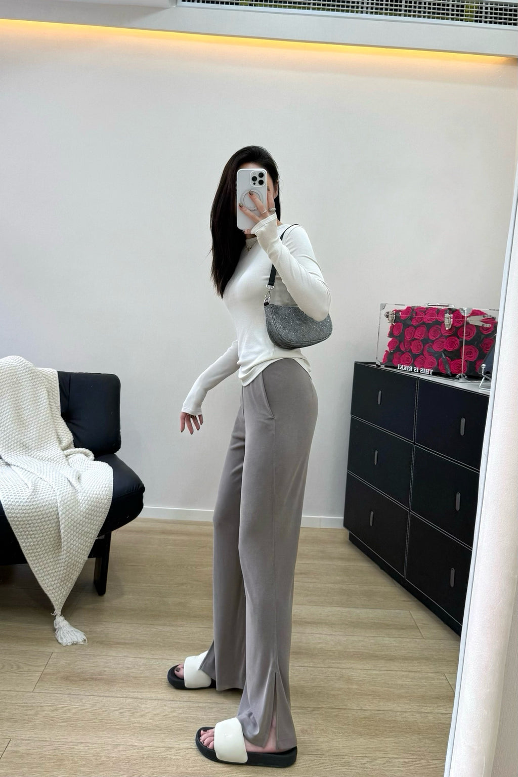 Women's Soft Wide-Leg Flare Pants Soft Breathable Summer Stretchy Casual wearing