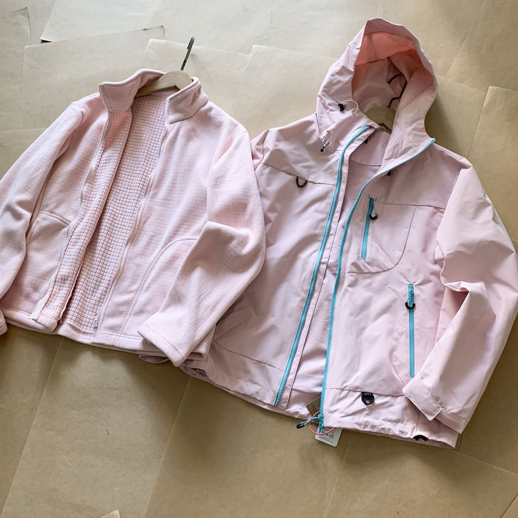 3-in-1 Waterproof Outdoor Shell Jacket with Detachable Grid Fleece Inner – Ultra-Light Thermal Windbreaker for Hiking & Daily Wear Unisex 7 Colors