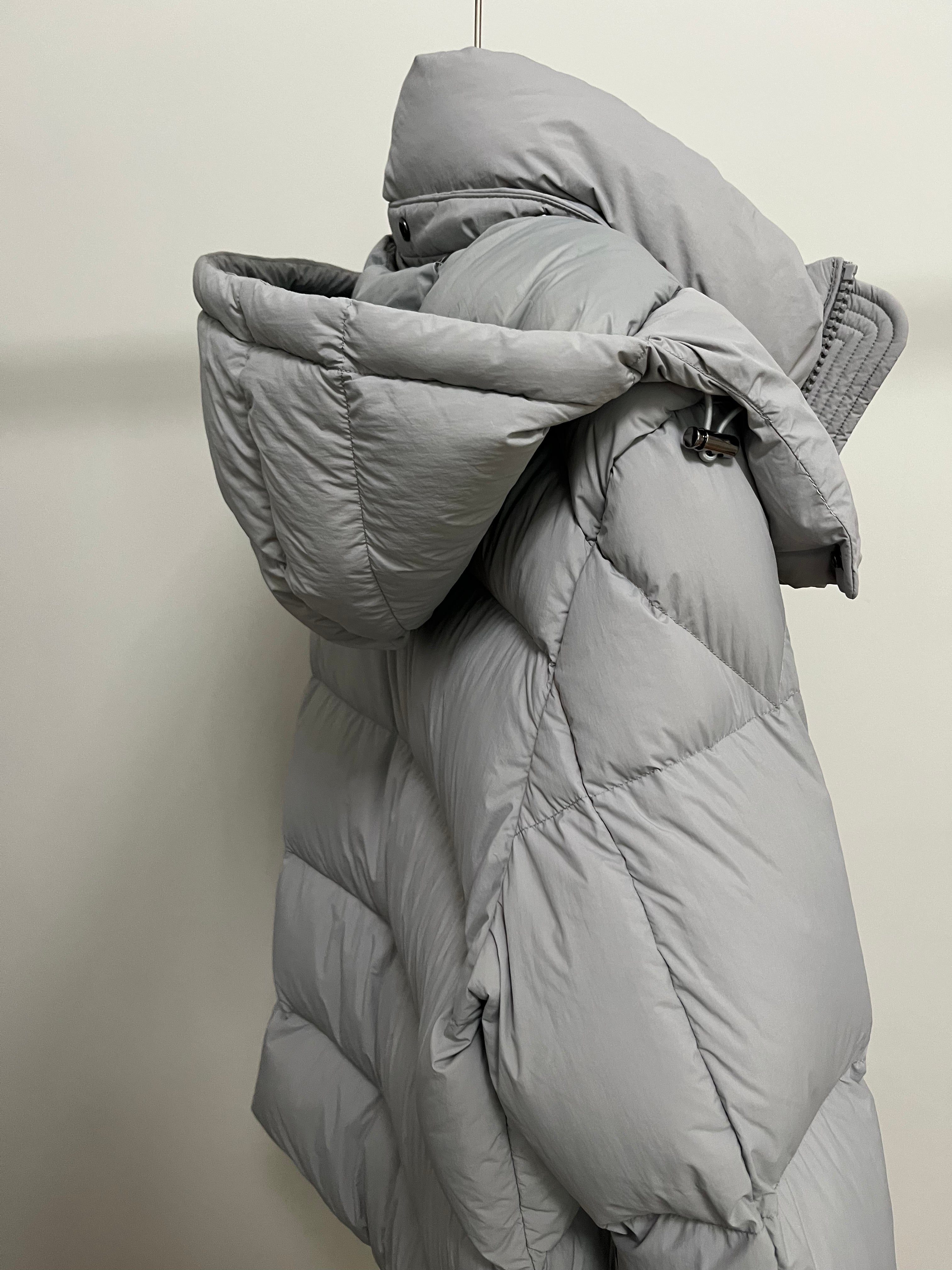 White Duck Down Hooded Jacket Puffy Fluffy Woman Cloud-like Soft Warm Unisex Man Pocket Hood Black 850FP Model2306