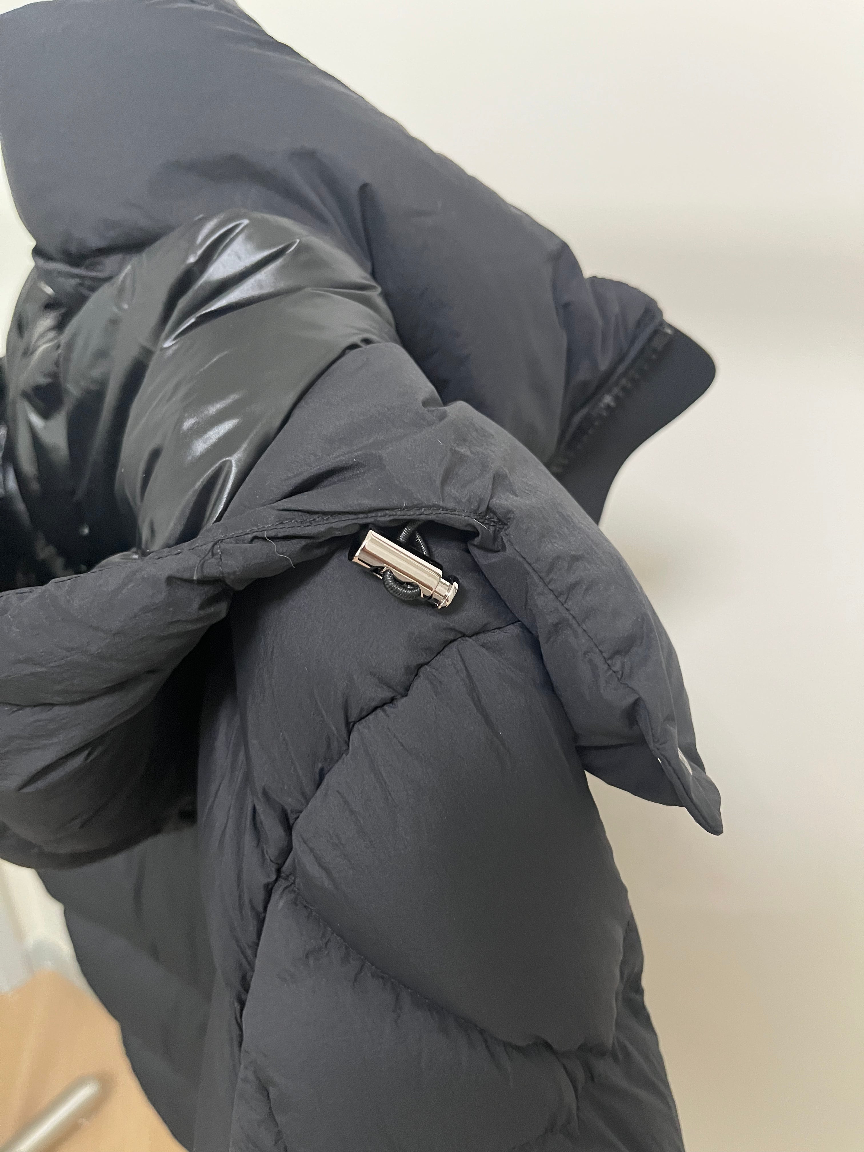 White Duck Down Hooded Jacket Puffy Fluffy Woman Cloud-like Soft Warm Unisex Man Pocket Hood Black 850FP Model2306