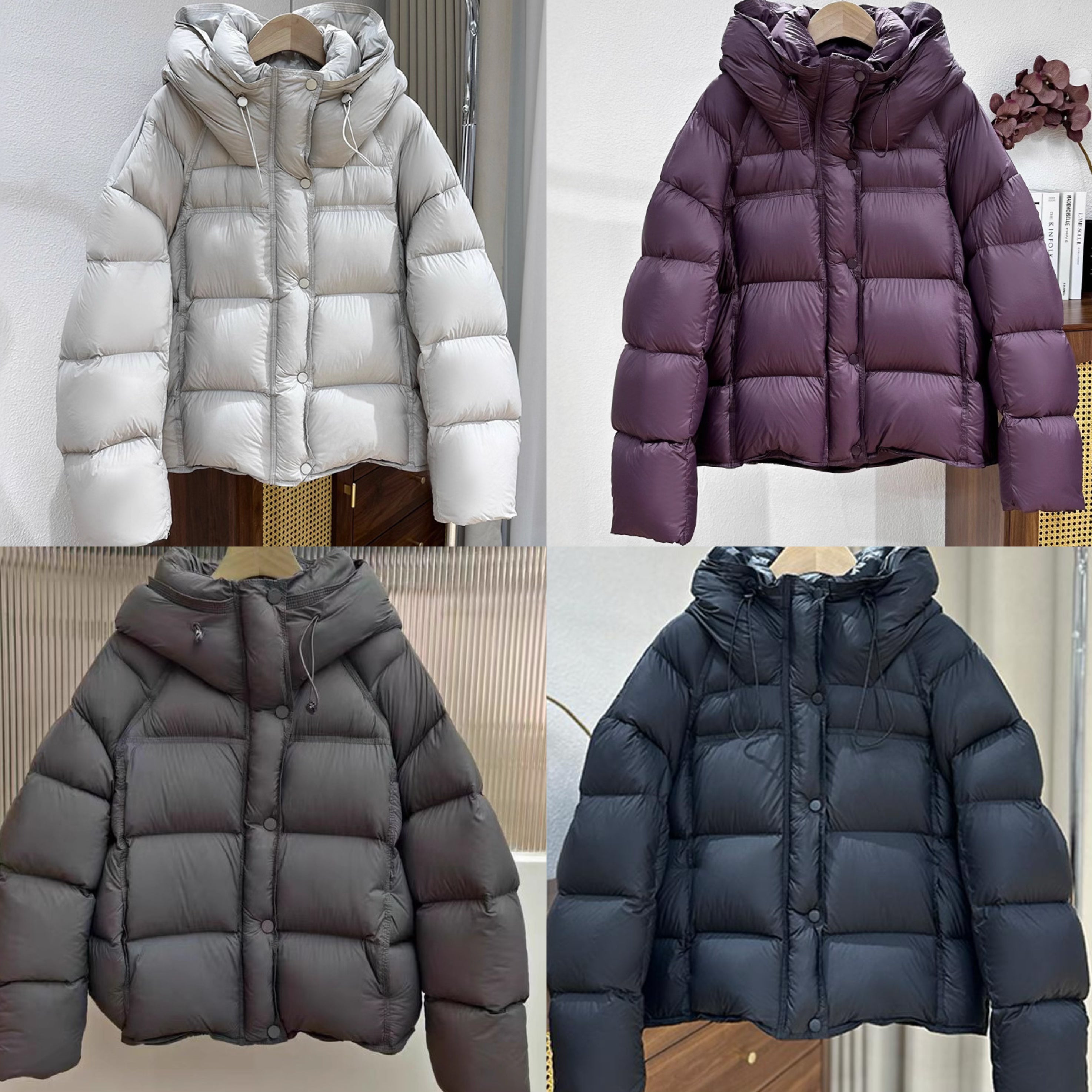 Ultra-Light High Fill Power White Goose Down Jacket Anti-Leakage Tech & Breathable Nylon Shell 90% Northern White Goose Down Parka - 800FP Fluffy Warmth with Innovative Anti-Down Stitching