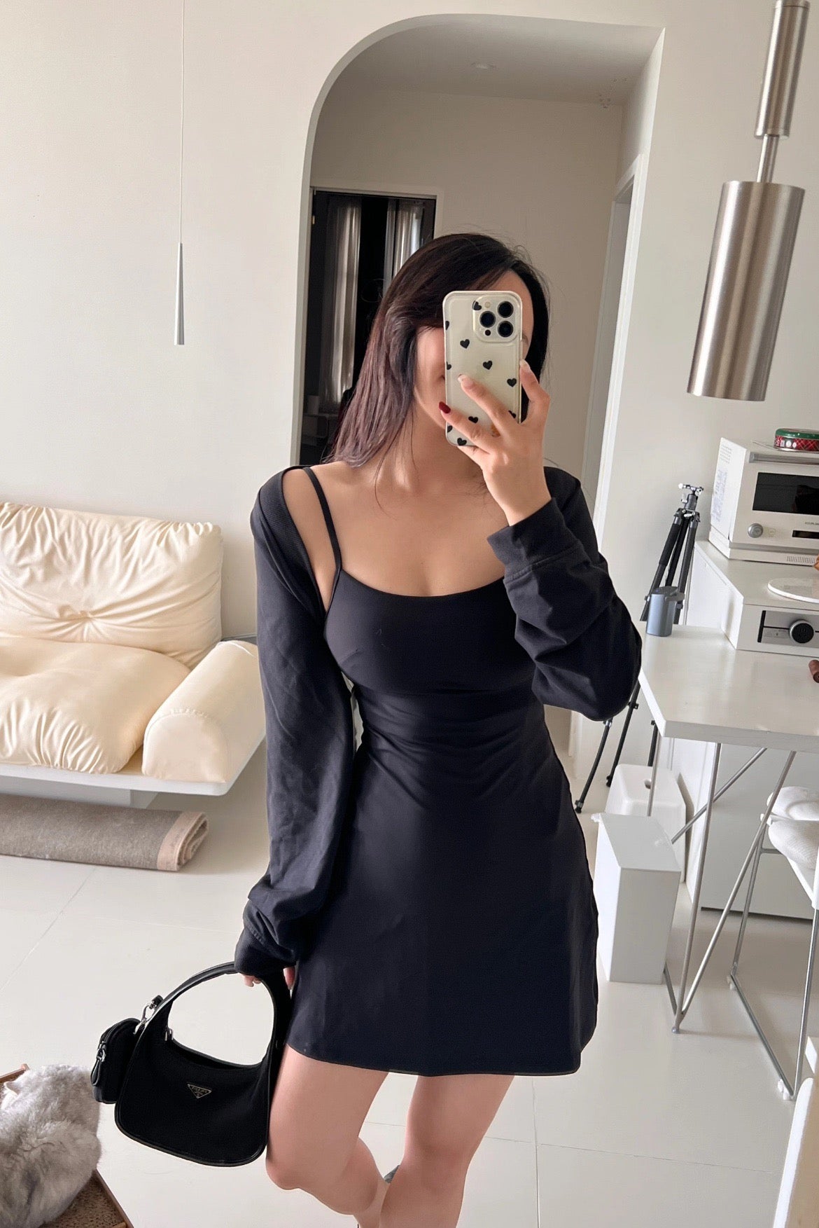 Aln Built-in Bra Active Mini Dress with Shorts & Pockets | Buttery Soft Nulu-Feel Tennis Dress Tummy Control Sculpting Athleisure Dress