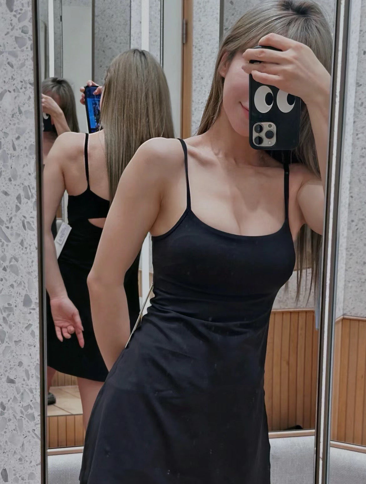 Aln Built-in Bra Active Mini Dress with Shorts & Pockets | Buttery Soft Nulu-Feel Tennis Dress Tummy Control Sculpting Athleisure Dress