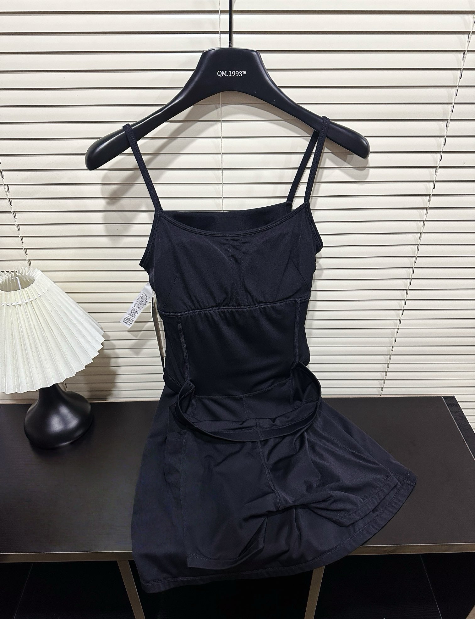 Aln Built-in Bra Active Mini Dress with Shorts & Pockets | Buttery Soft Nulu-Feel Tennis Dress Tummy Control Sculpting Athleisure Dress