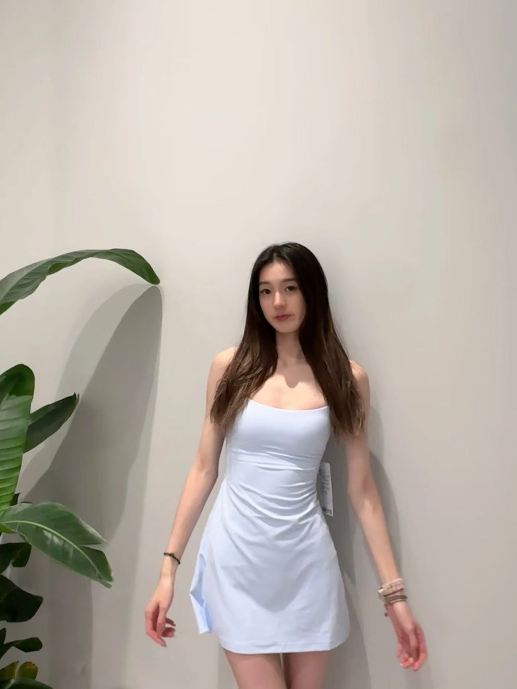 Aln Built-in Bra Active Mini Dress with Shorts & Pockets | Buttery Soft Nulu-Feel Tennis Dress Tummy Control Sculpting Athleisure Dress