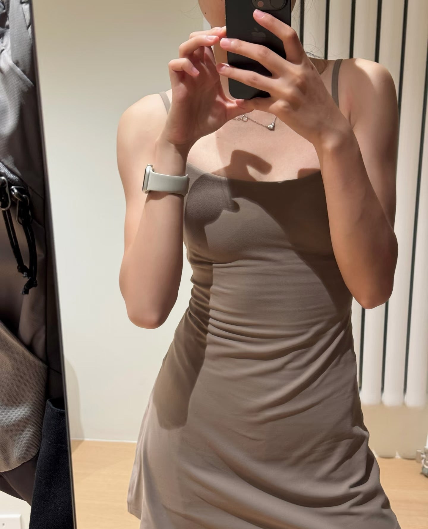 Aln Built-in Bra Active Mini Dress with Shorts & Pockets | Buttery Soft Nulu-Feel Tennis Dress Tummy Control Sculpting Athleisure Dress