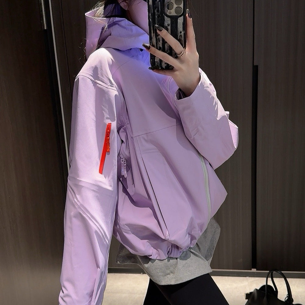 Unisex Waterproof Windproof Anti-Wrinkle Hardshell Jacket All-Weather Easy Care