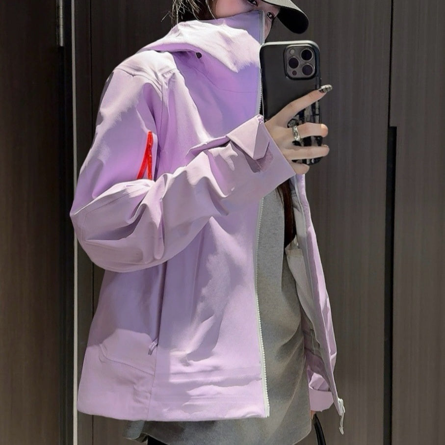 Unisex Waterproof Windproof Anti-Wrinkle Hardshell Jacket All-Weather Easy Care