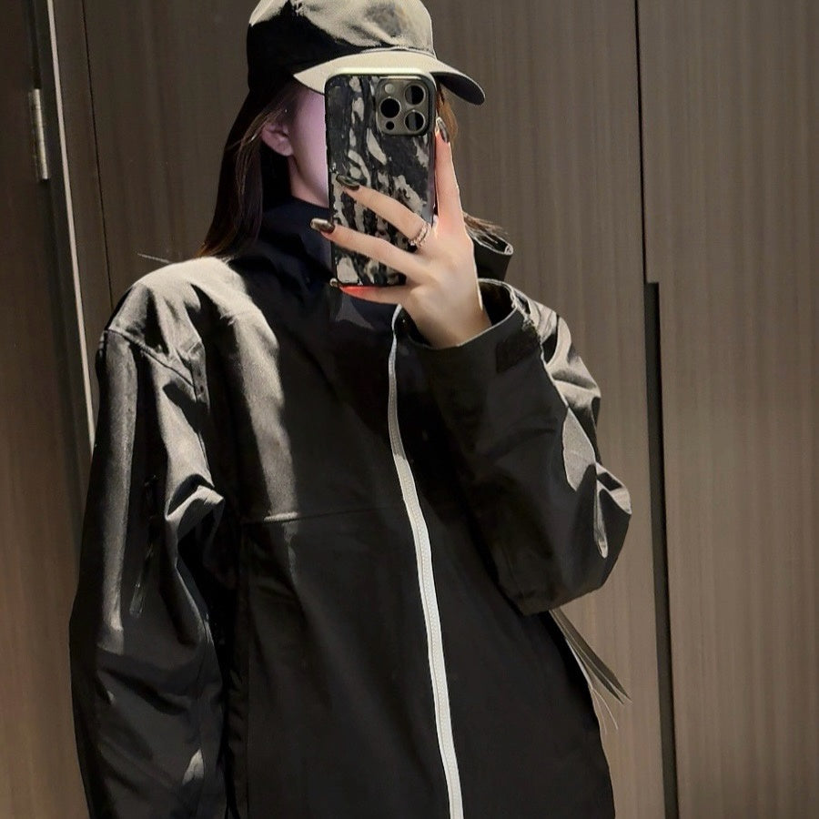 Unisex Waterproof Windproof Anti-Wrinkle Hardshell Jacket All-Weather Easy Care