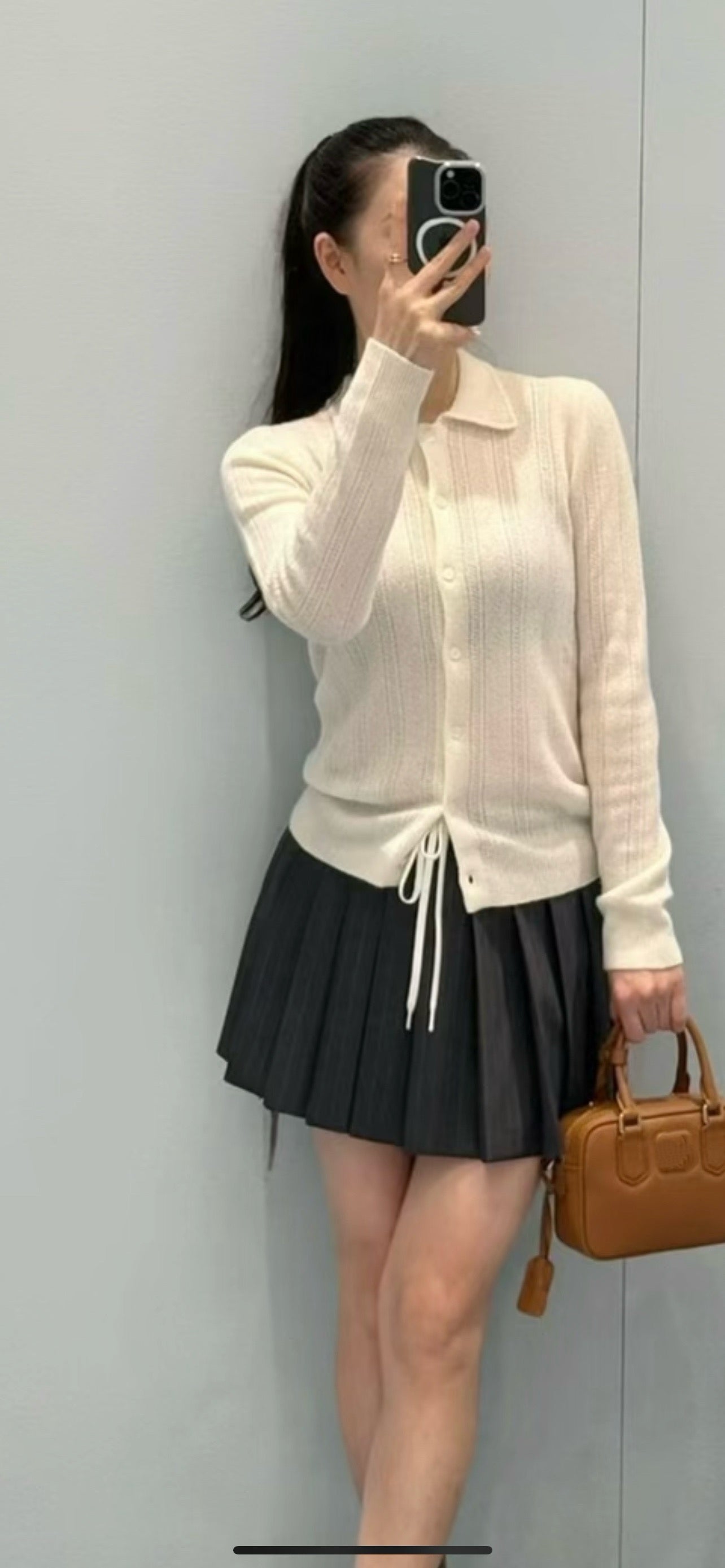 Style French Preppy Knit Collection: Pointelle Knit Cardigan, Polo Tee, Ribbed Tank &amp; Cami Dress - Elegant Summer Capsule Wardrobe - High Elasticity Chic Outfits