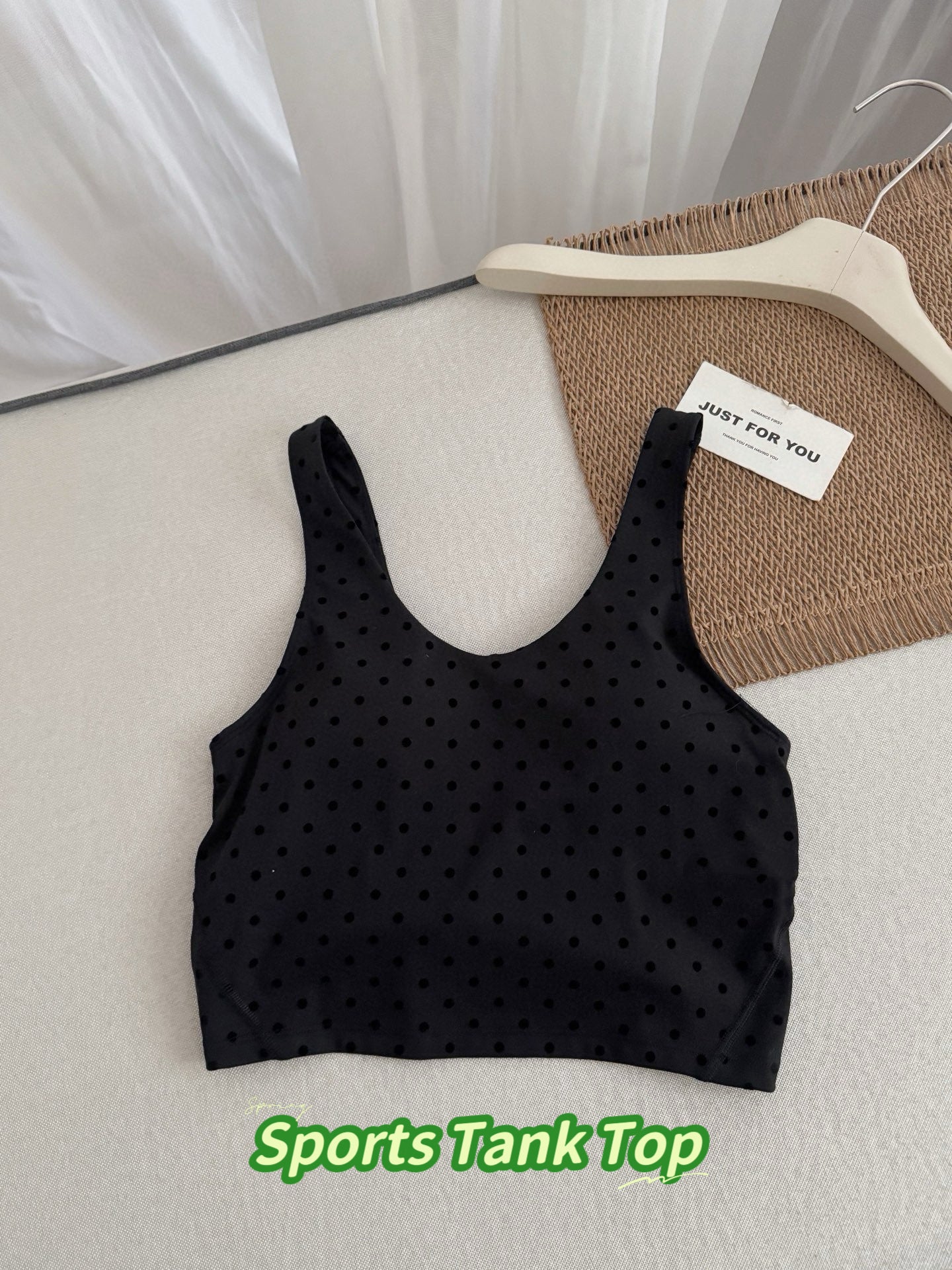 Women's Fitted Yoga Jacket Leggings Tank Top Flared Pants Skirt  Hooded JacketBlack Polka Dot Stretchy Breathable Activewear