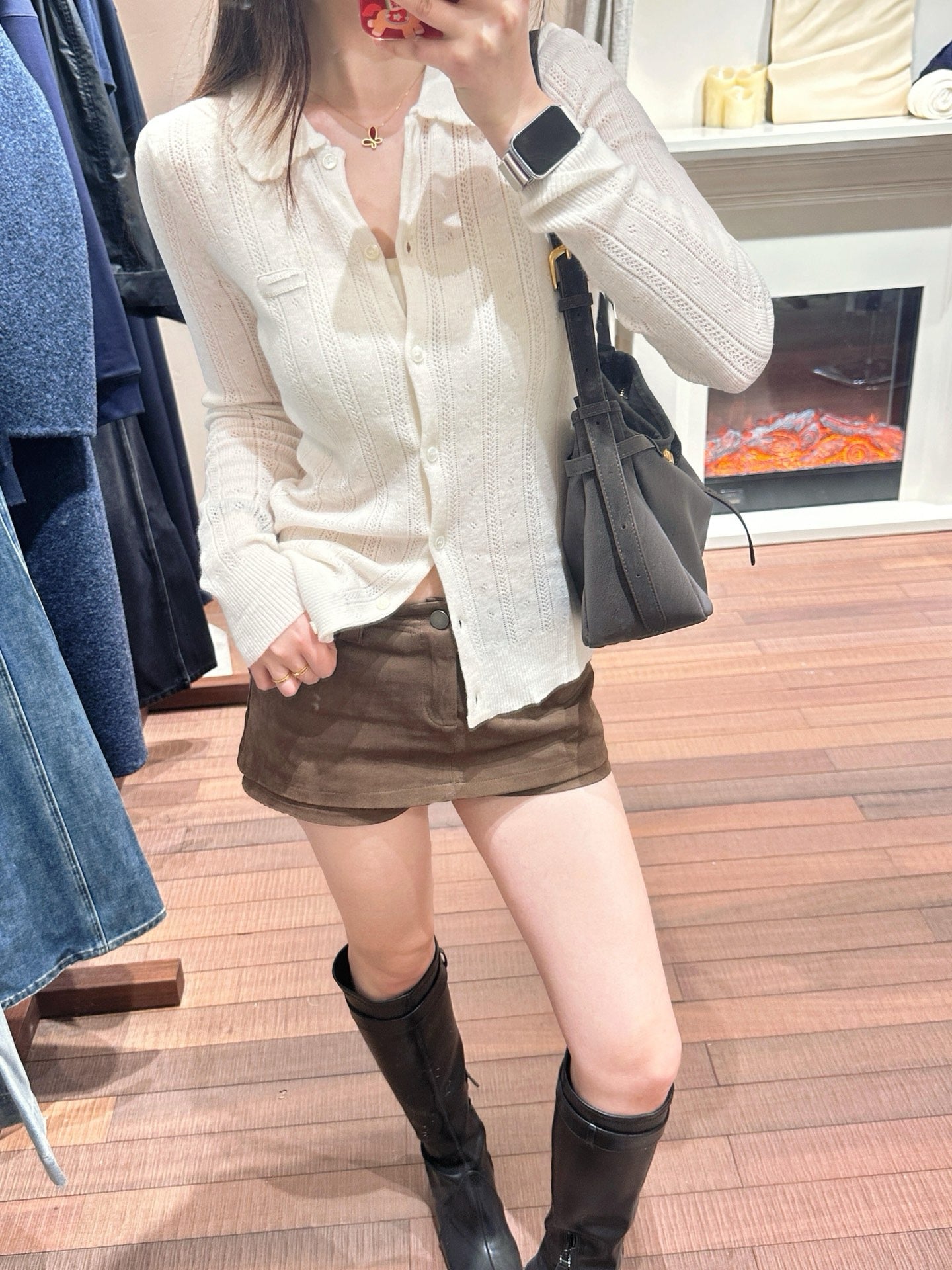 Style French Preppy Knit Collection: Pointelle Knit Cardigan, Polo Tee, Ribbed Tank &amp; Cami Dress - Elegant Summer Capsule Wardrobe - High Elasticity Chic Outfits