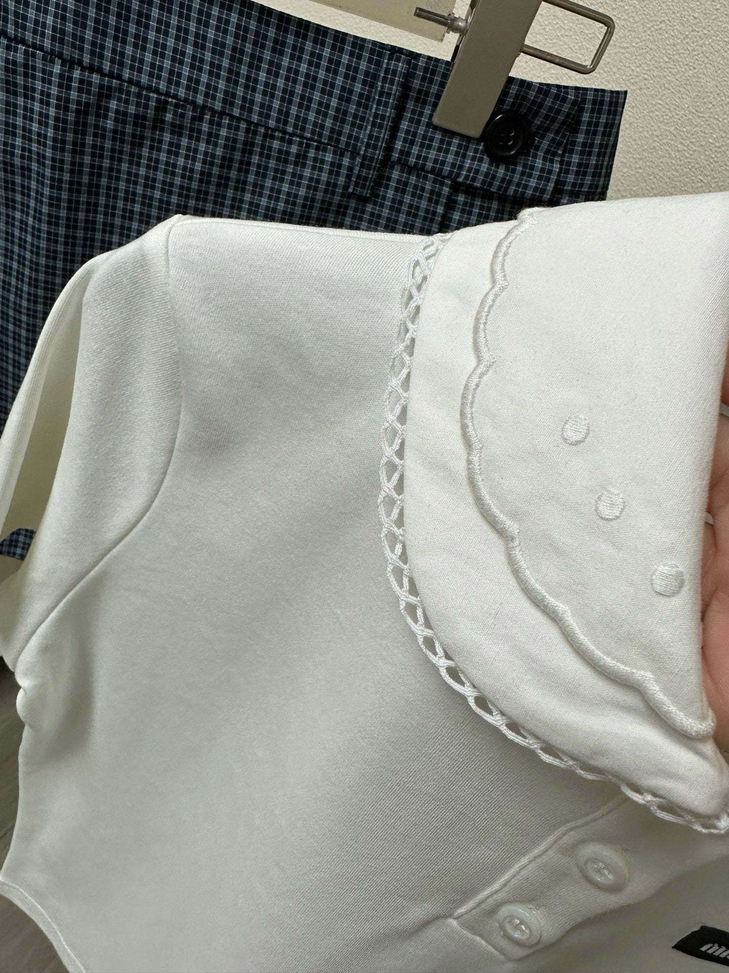 Summer Capsule Collection: Peter Pan Collar Polo, Pointelle Knit Tee & Vintage Plaid Skort - French Chic Preppy Set - Mix & Match Retro Summer Outfits