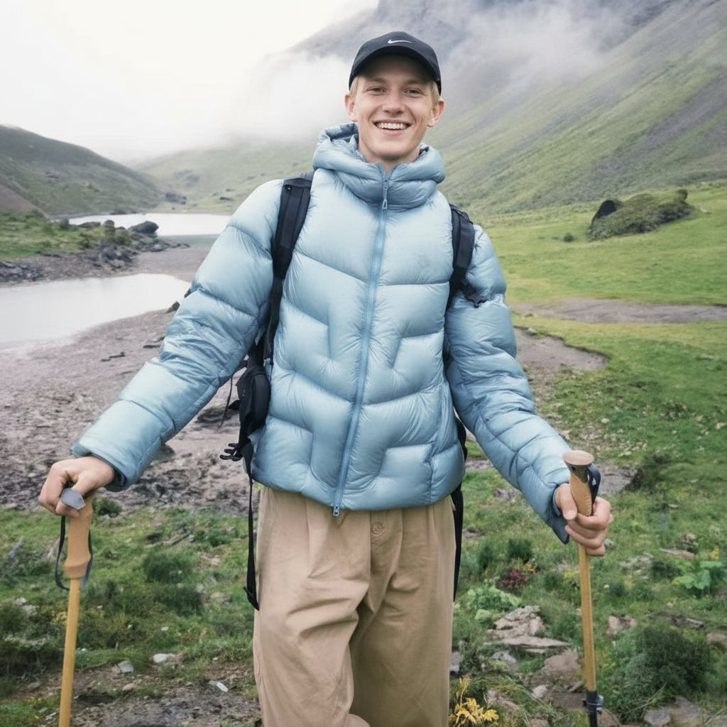 Hooded 1000 Fill Power Water-Repellent Goose Down Lightweight Insulated Outdoor Jacket for Men and Women Unisex Warm  Water-proof with Pocket 1000FP