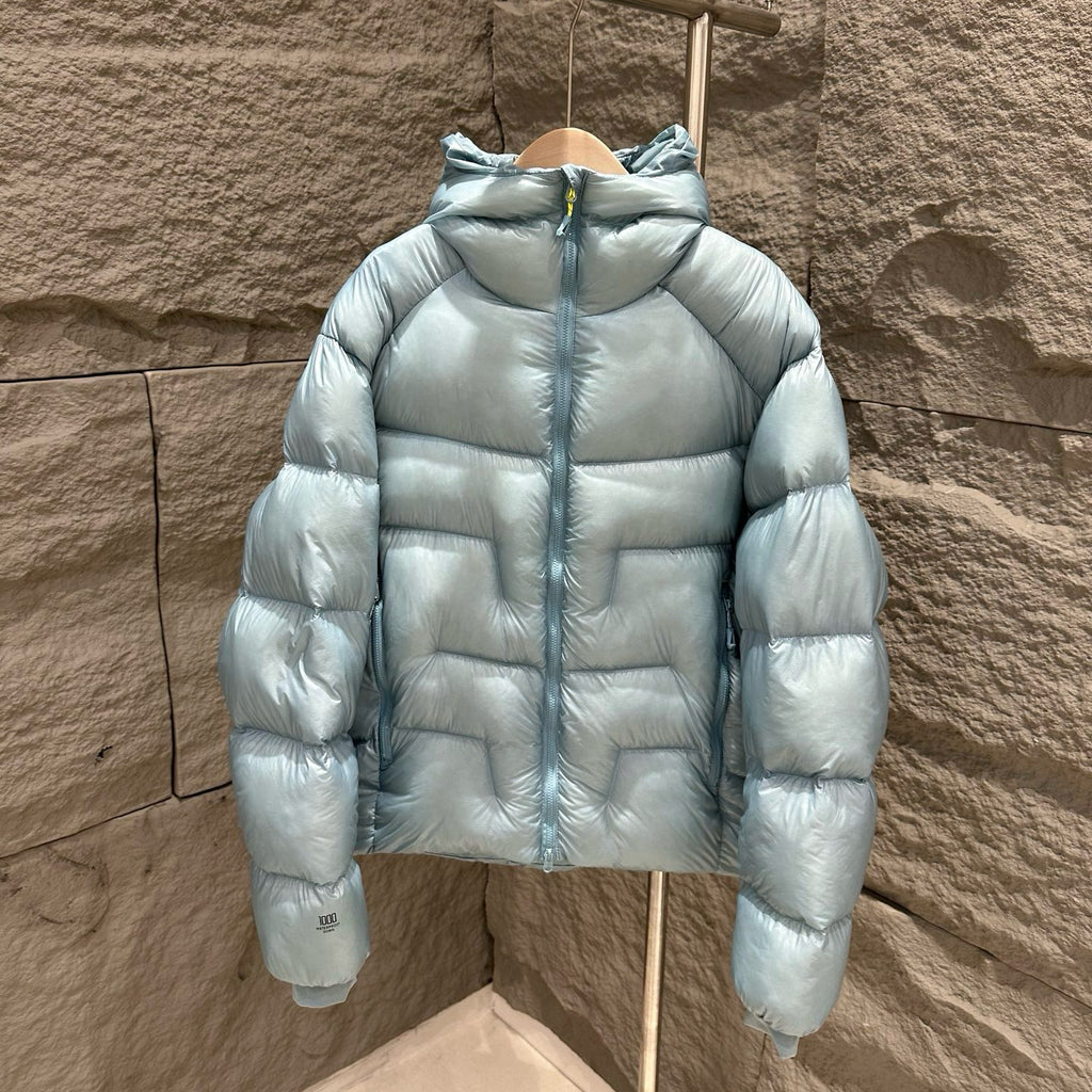 Hooded 1000 Fill Power Water-Repellent Goose Down Lightweight Insulated Outdoor Jacket for Men and Women Unisex Warm  Water-proof with Pocket 1000FP