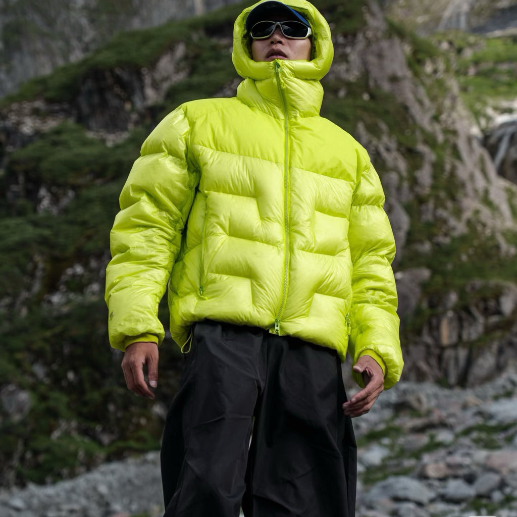 Hooded 1000 Fill Power Water-Repellent Goose Down Lightweight Insulated Outdoor Jacket for Men and Women Unisex Warm  Water-proof with Pocket 1000FP