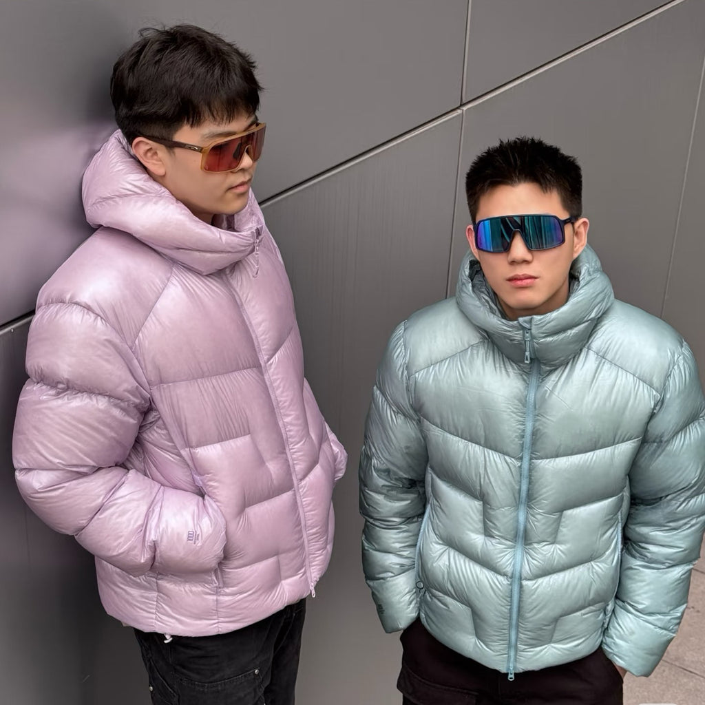 Hooded 1000 Fill Power Water-Repellent Goose Down Lightweight Insulated Outdoor Jacket for Men and Women Unisex Warm  Water-proof with Pocket 1000FP