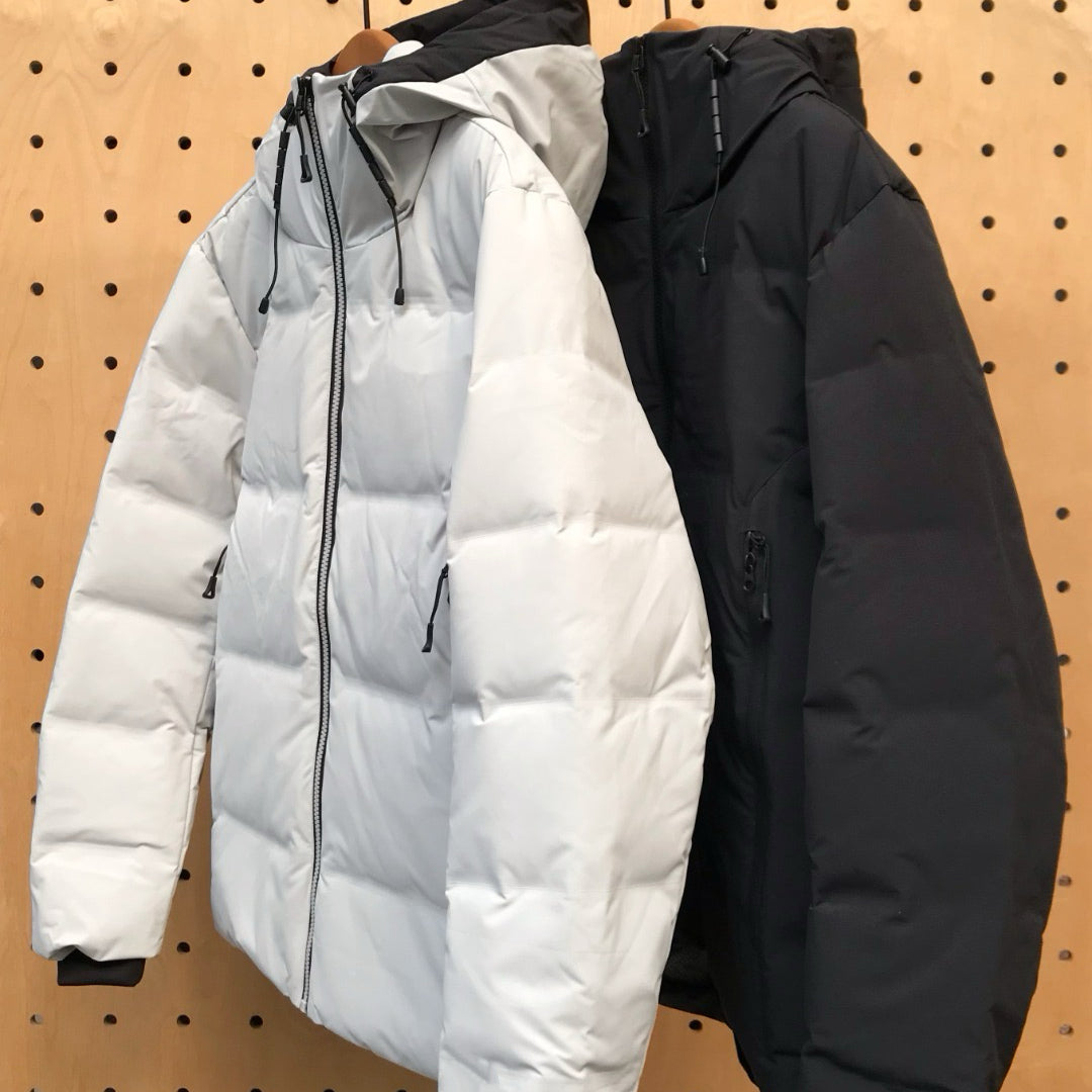 Flix and Ponyo Men's/Women's Waterproof Hooded Duck Down Puffer Jacket for Winter Outdoor Sports Unisex