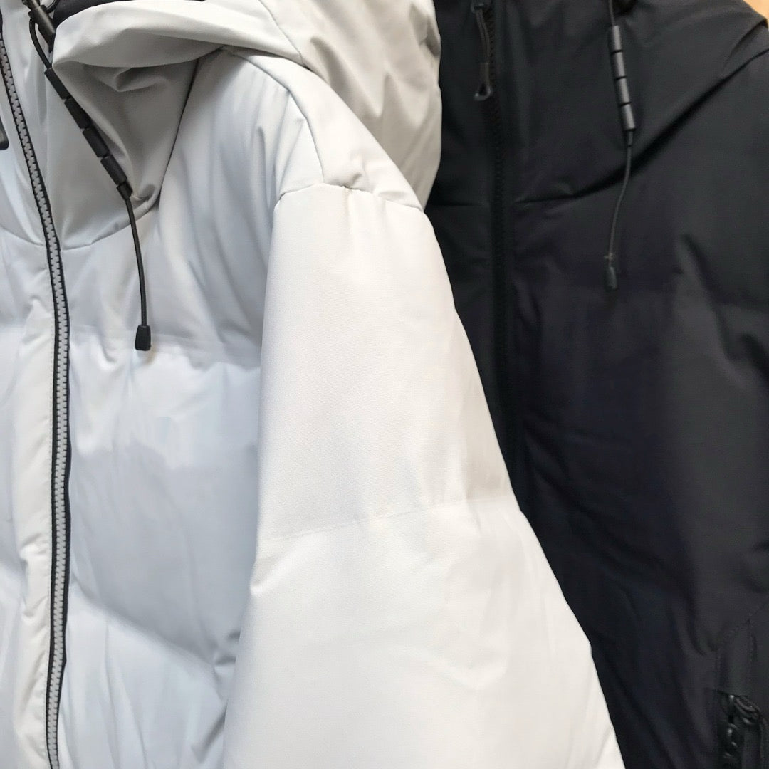 Flix and Ponyo Men's/Women's Waterproof Hooded Duck Down Puffer Jacket for Winter Outdoor Sports Unisex