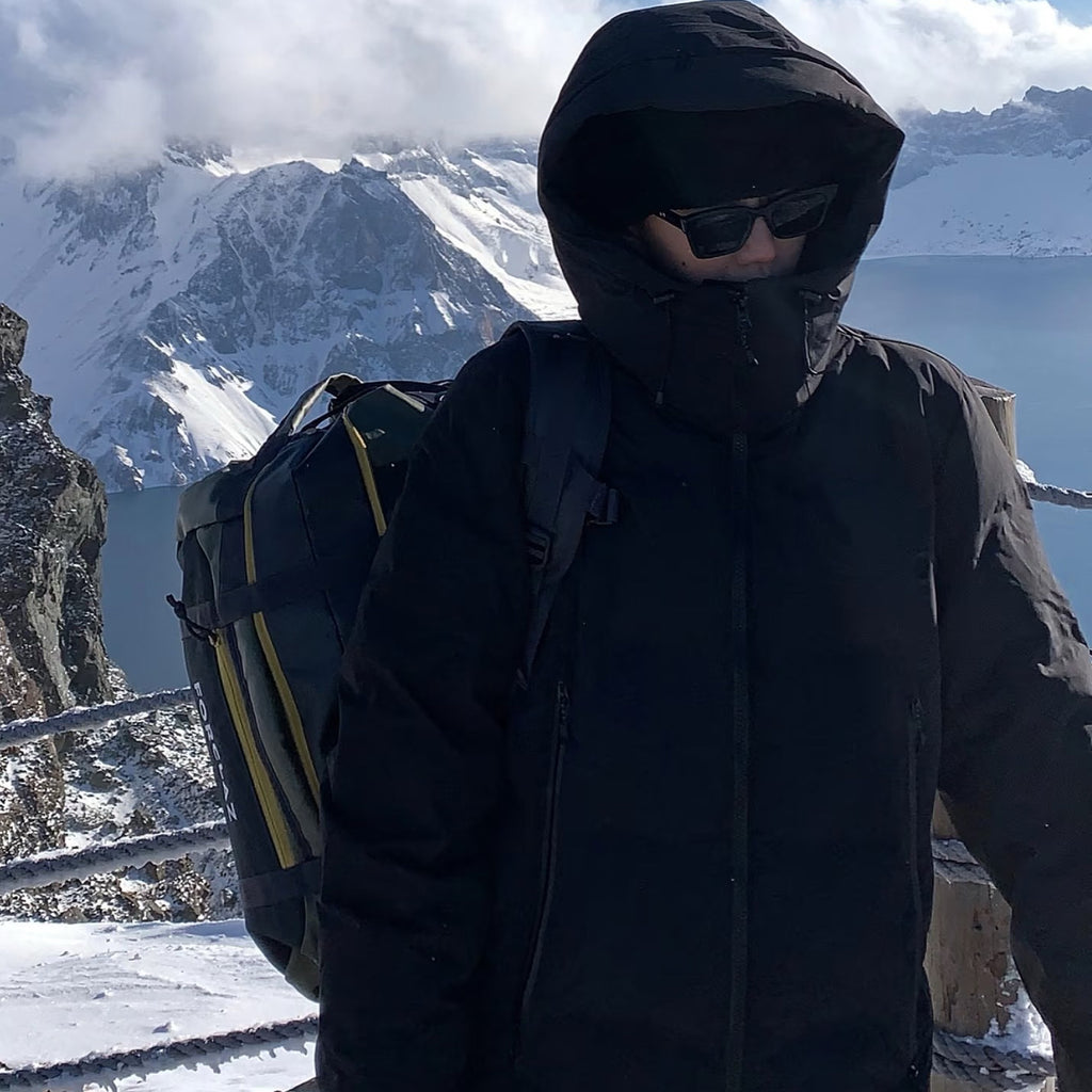 Flix and Ponyo Men's/Women's Waterproof Hooded Duck Down Puffer Jacket for Winter Outdoor Sports Unisex