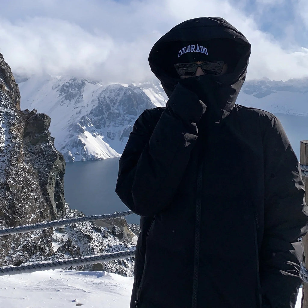 Flix and Ponyo Men's/Women's Waterproof Hooded Duck Down Puffer Jacket for Winter Outdoor Sports Unisex