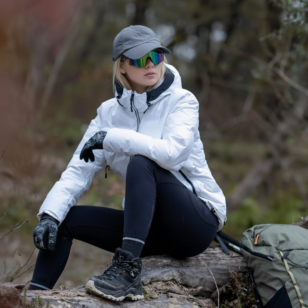 Flix and Ponyo Men's/Women's Waterproof Hooded Duck Down Puffer Jacket for Winter Outdoor Sports Unisex