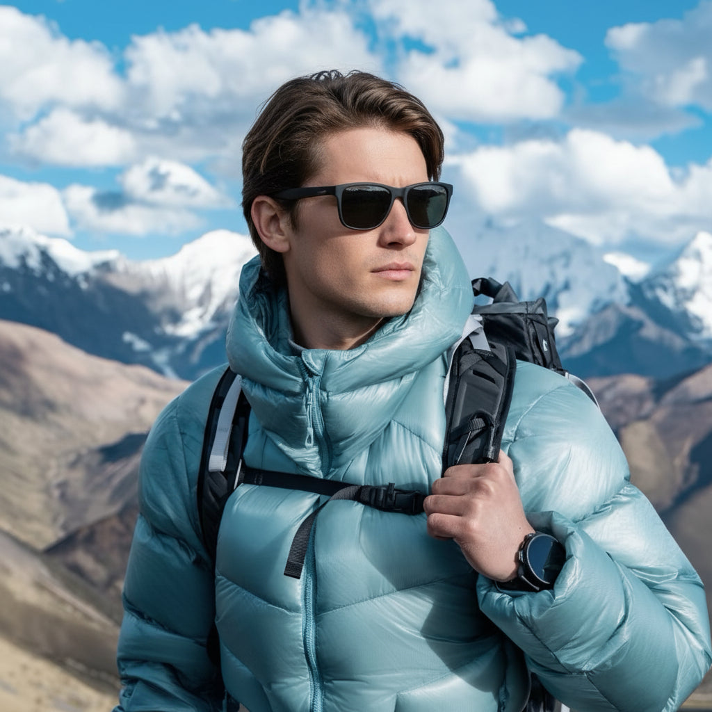 Hooded 1000 Fill Power Water-Repellent Goose Down Lightweight Insulated Outdoor Jacket for Men and Women Unisex Warm  Water-proof with Pocket 1000FP