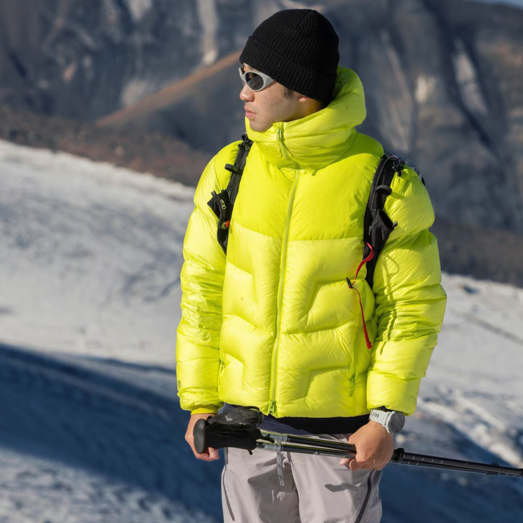 Hooded 1000 Fill Power Water-Repellent Goose Down Lightweight Insulated Outdoor Jacket for Men and Women Unisex Warm  Water-proof with Pocket 1000FP