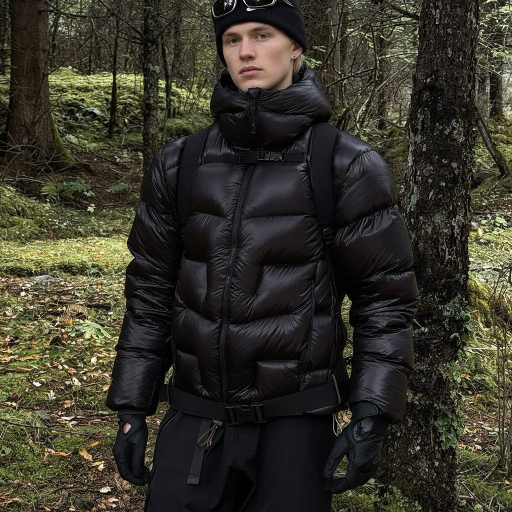 Hooded 1000 Fill Power Water-Repellent Goose Down Lightweight Insulated Outdoor Jacket for Men and Women Unisex Warm  Water-proof with Pocket 1000FP