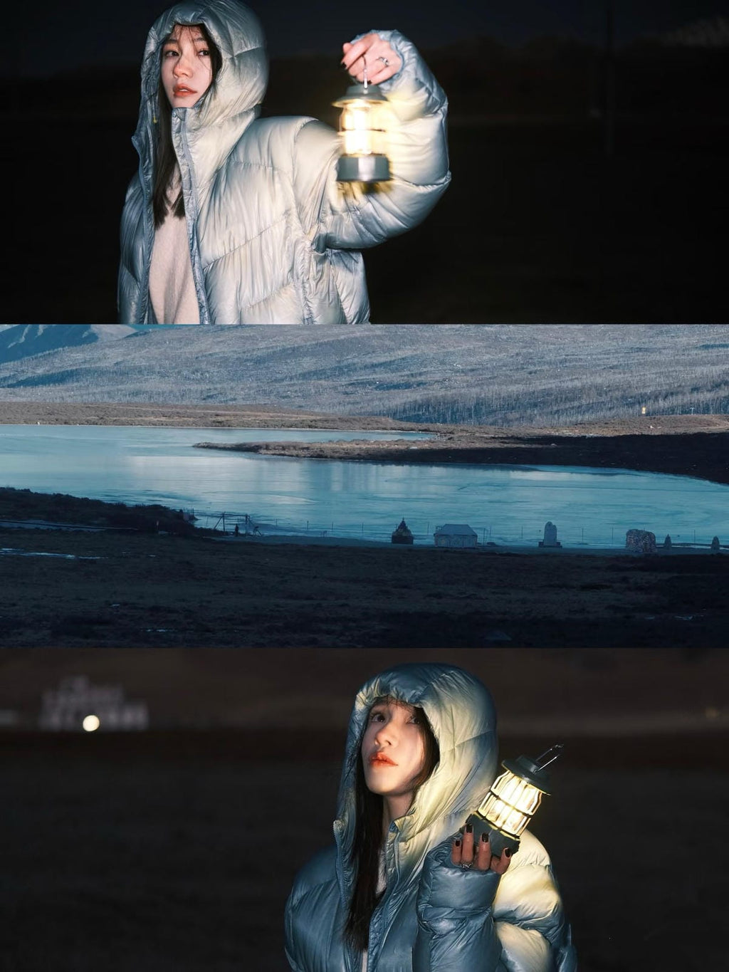 Hooded Duck Down Jacket Unisex Outdoor Warm  Water-proof Woman Man with Pocket