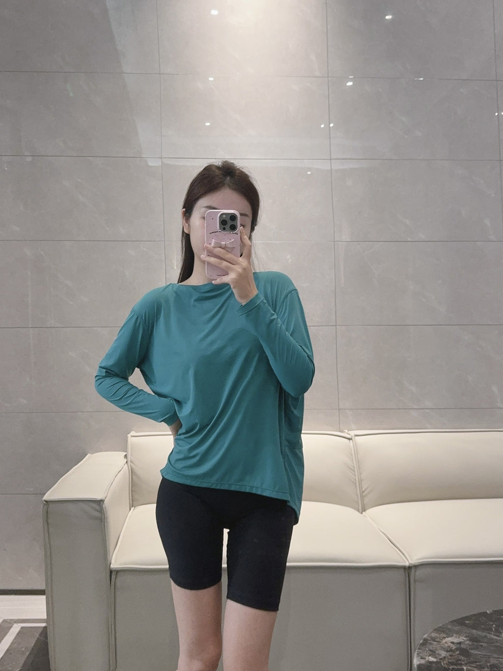 Action Yoga Wear Sun Protection Cool Sports Top Long Sleeve Versatile Base Layer Casual active wear woman