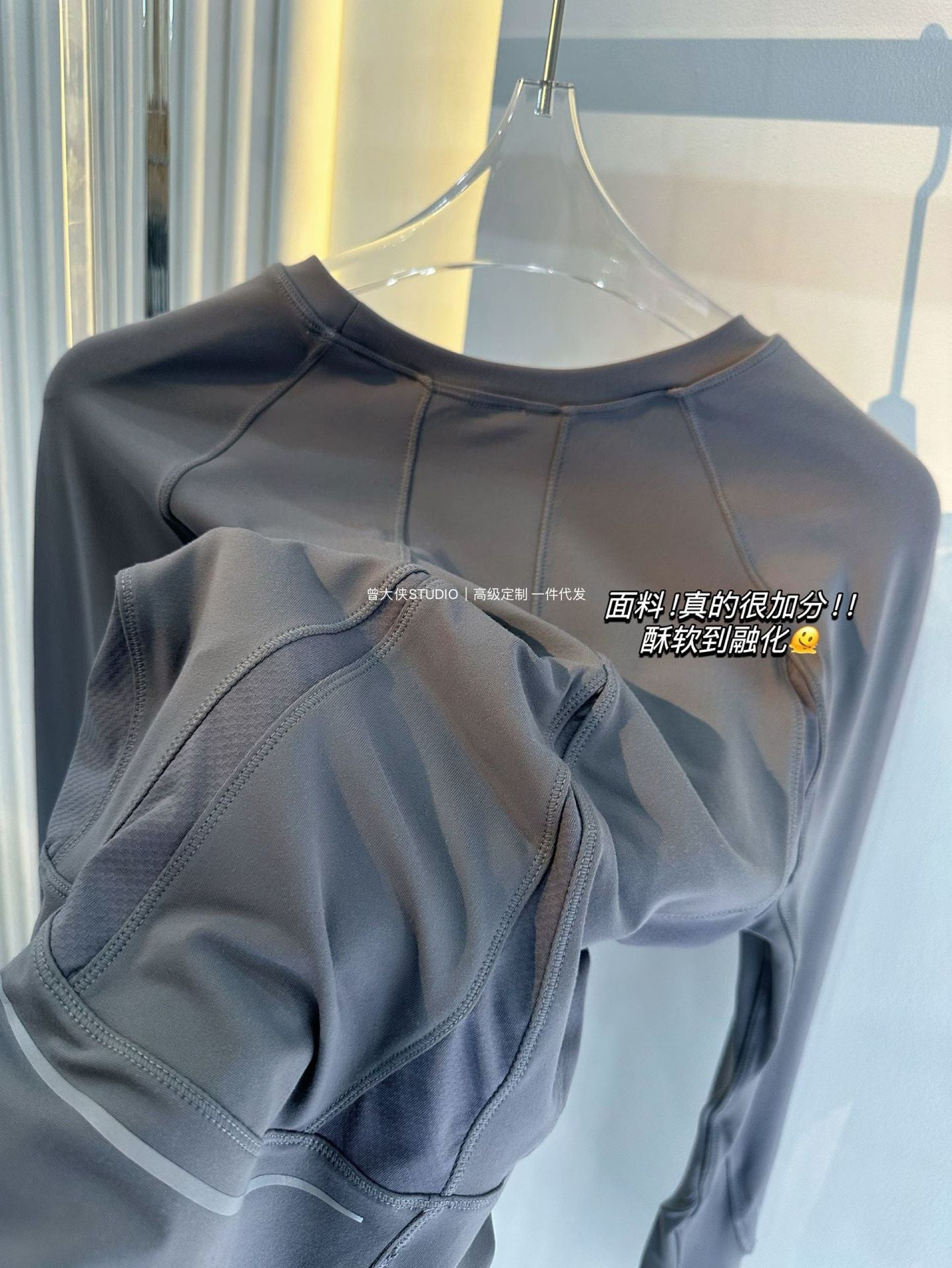 *lulu Same Style Rulu Reflective strip long sleeve T Shirt Quick-Dry Breathable Fitness Round Neck Slim Fit Yoga Top Slimming Shirt