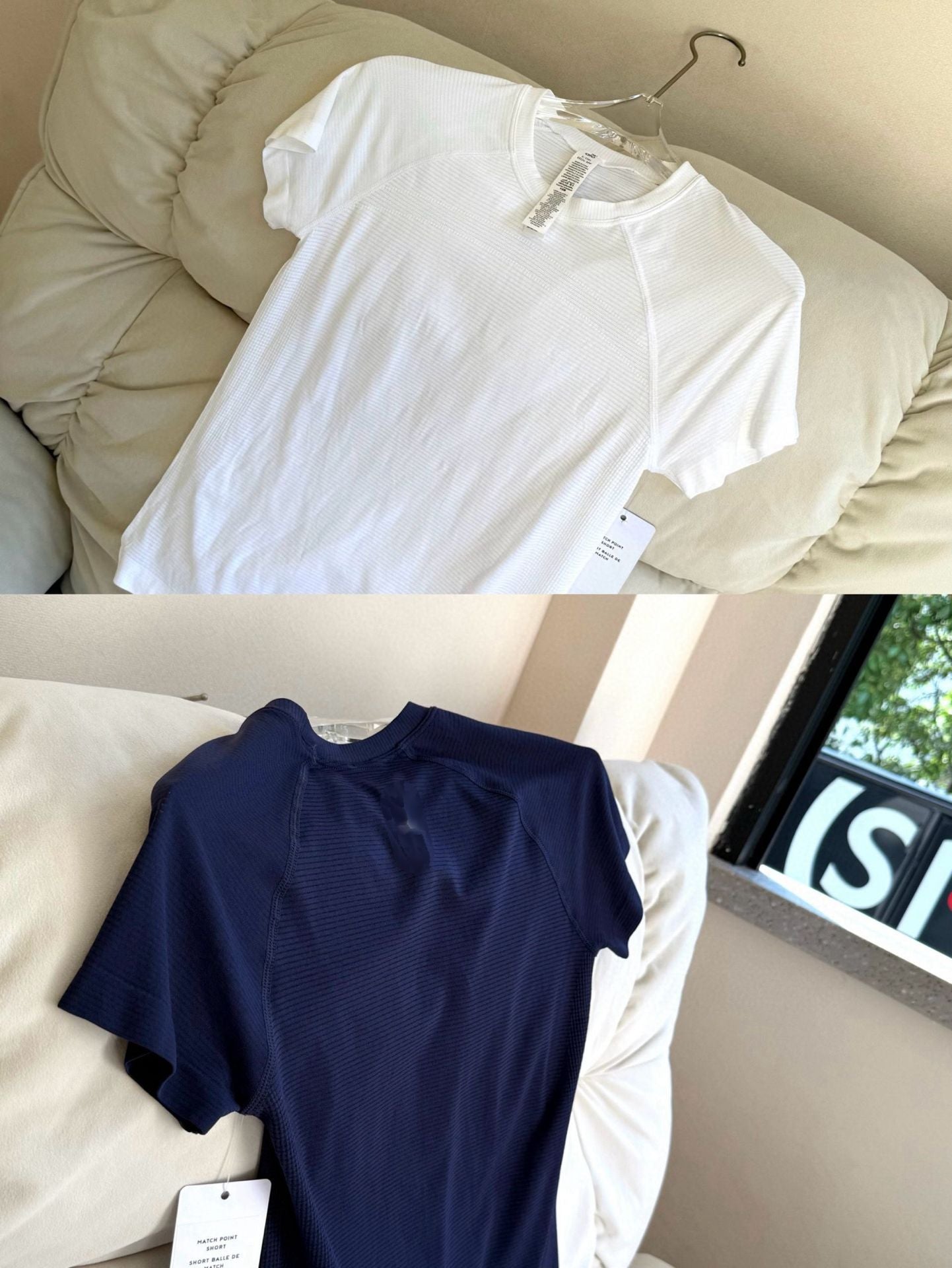 *ALO Nude Seamless Running Short Sleeve Summer Quick-Dry Sports Fitness Running Training Breathable Yoga One-Piece Fabric T