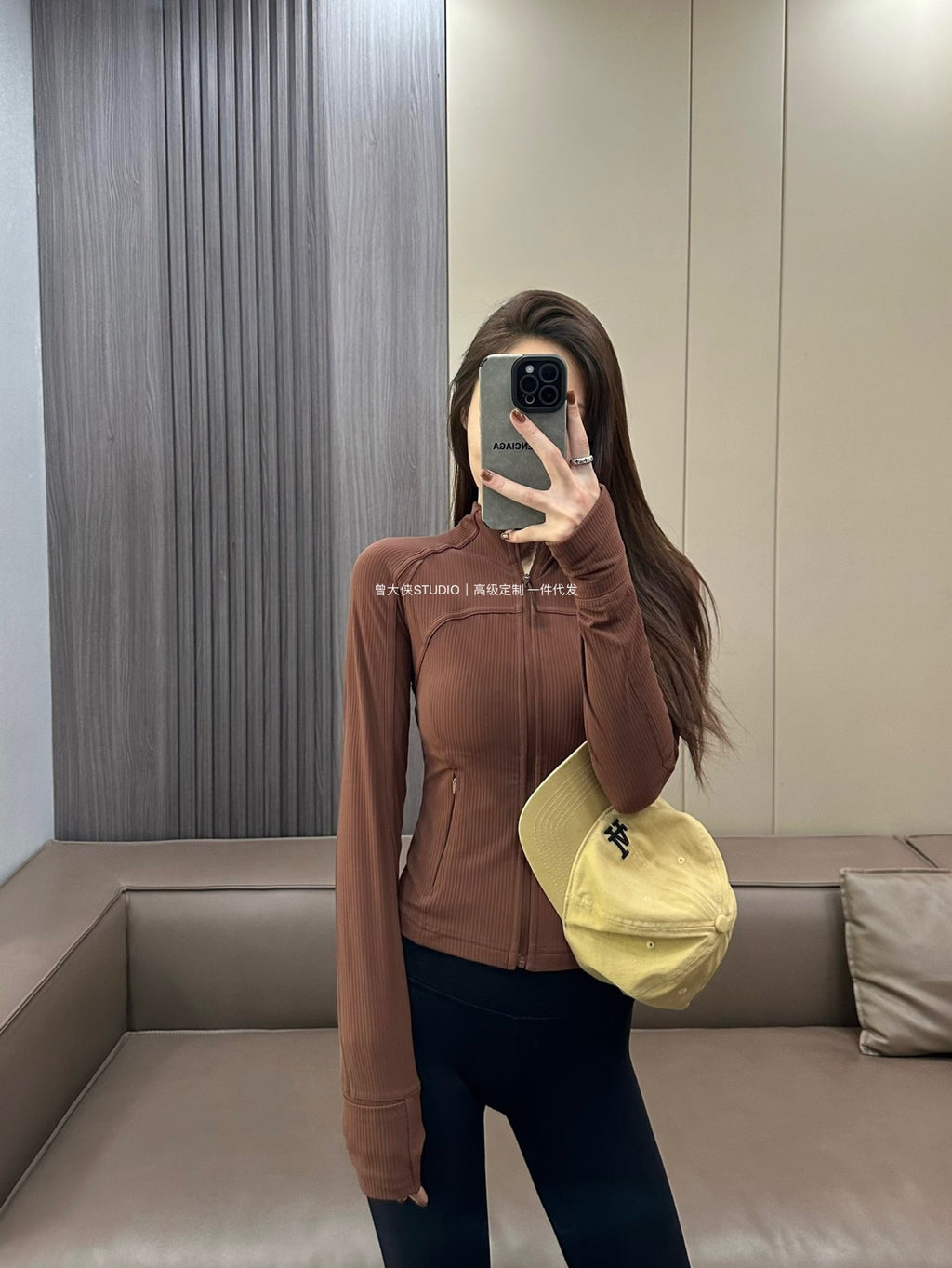 *Define Short Threaded Jacket lulu Yoga clothing for women, slim-fit outdoor fitness sun-protective sports slimming jacket