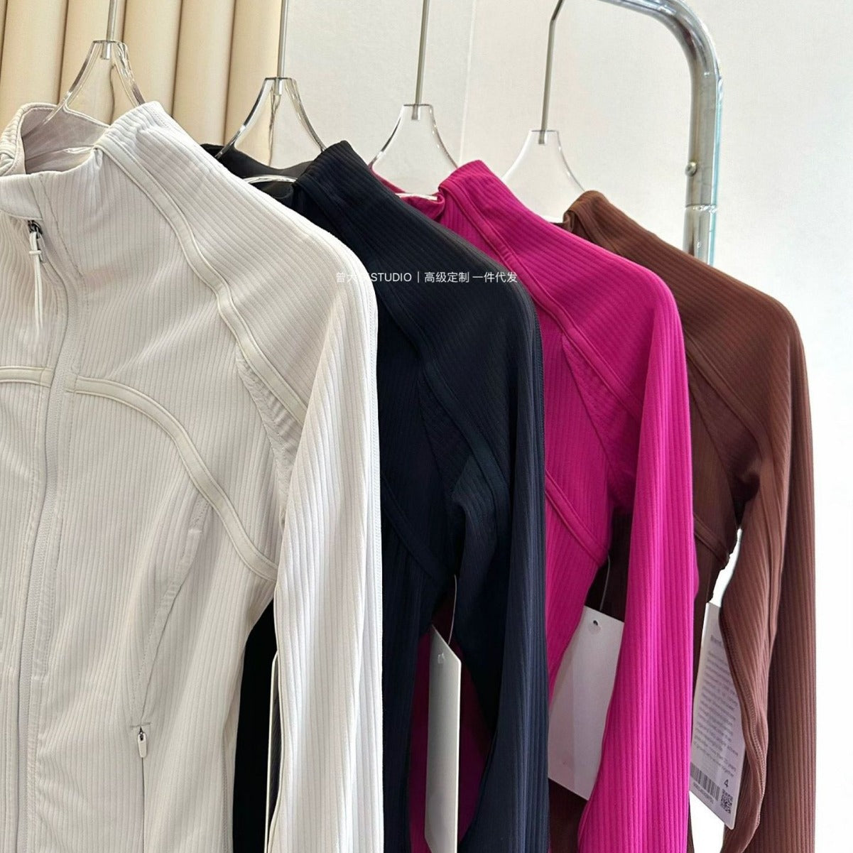 *Define Short Threaded Jacket lulu Yoga clothing for women, slim-fit outdoor fitness sun-protective sports slimming jacket