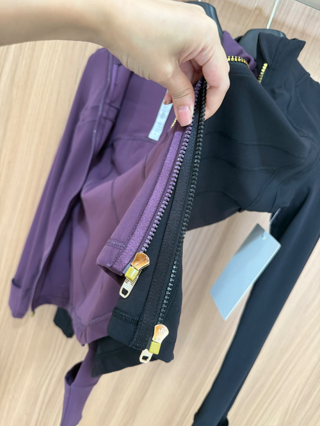 *define Gold Zipper Stand Collar Yoga Shirt lulu The same style slim-fit slimming sports fitness running jacket coat