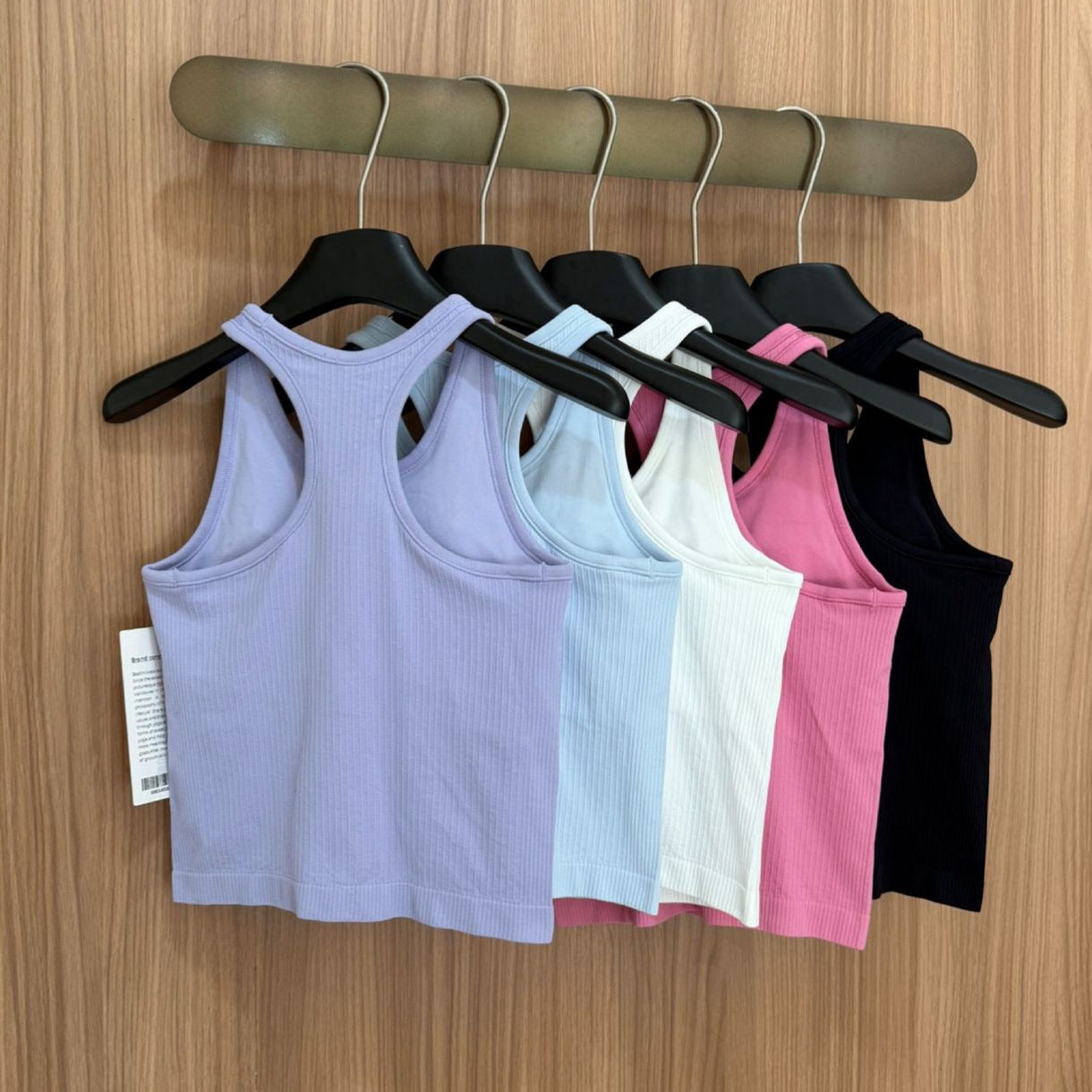 *lulu Yoga EBB Vest Candy Color Sports Sweat-Absorbent Breathable Quick-Drying Soft Running Fitness Bra with Chest Pad