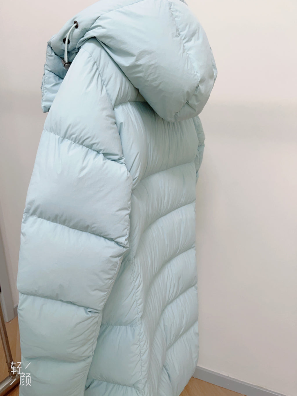 Long Duck Down Jacket With 7  horizontal baffles Hooded Warm Puffy Unisex Women Black White Grey Easy Clean 850FP model2360