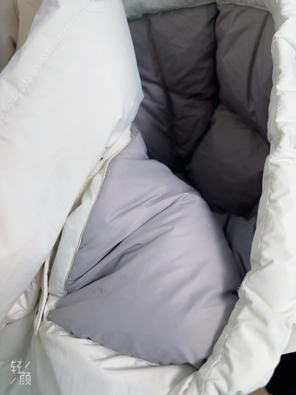 White Duck Down Hooded Jacket Puffy Fluffy Woman Cloud-like Soft Warm Unisex Man Pocket Hood Black 850FP Model2306