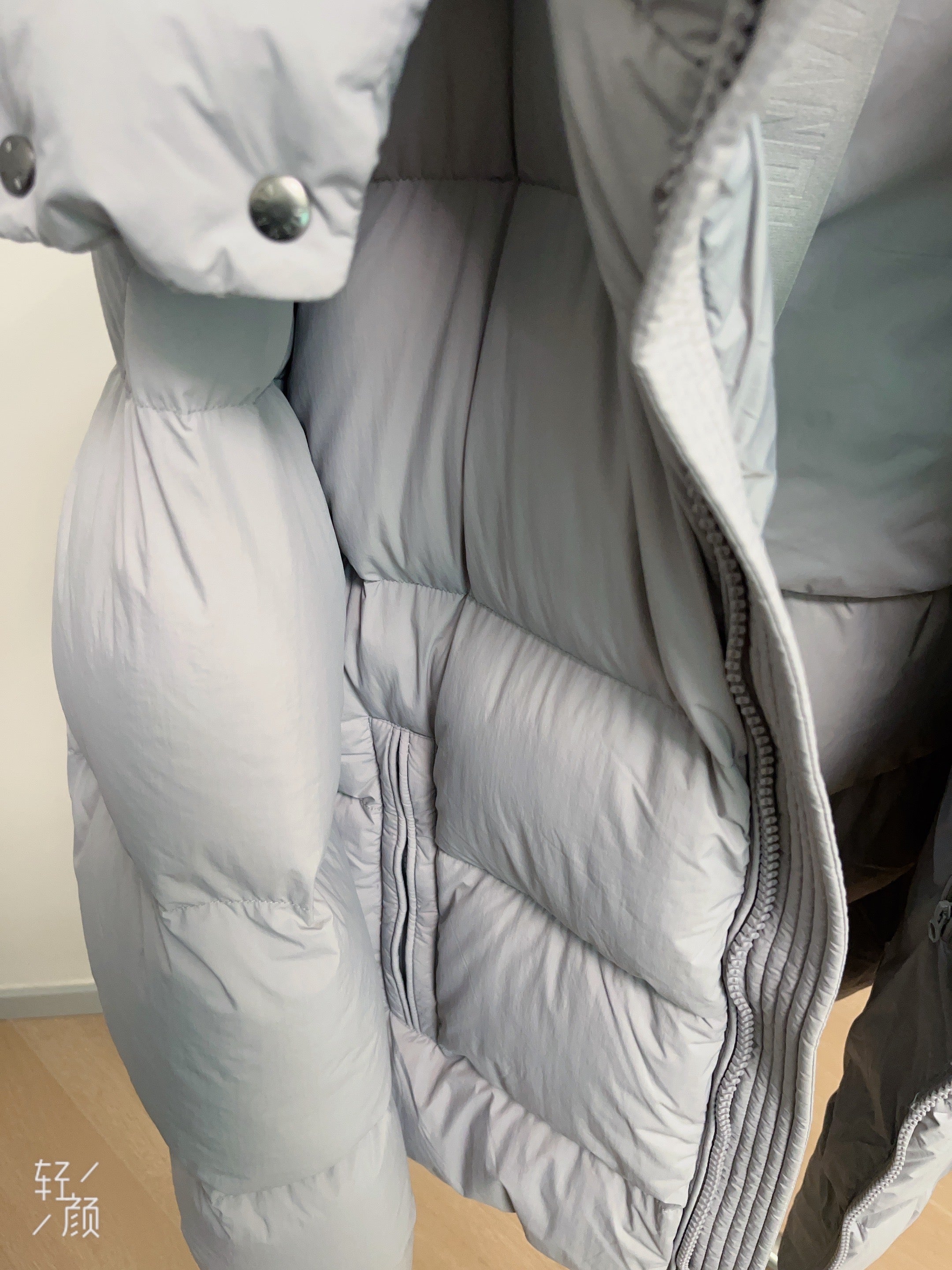 White Duck Down Hooded Jacket Puffy Fluffy Unisex Cloud-like Soft Warm Unisex Man Pocket Hood Black 850FP model 2306