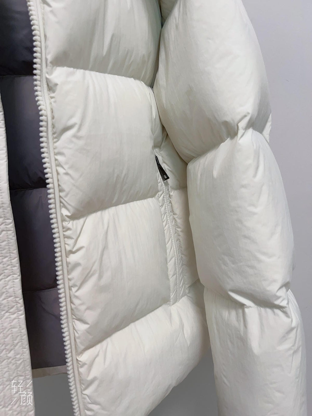 White Duck Down Hooded Jacket Puffy Fluffy Woman Cloud-like Soft Warm Unisex Man Pocket Hood Black 850FP Model2306