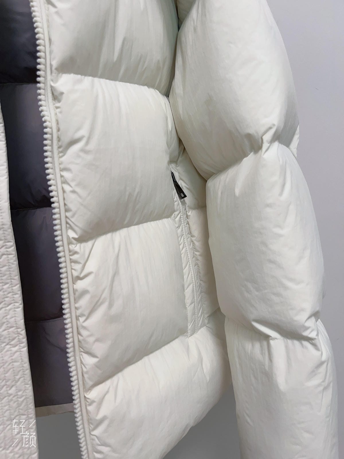 White Duck Down Hooded Jacket Puffy Fluffy Woman Cloud-like Soft Warm Unisex Man Pocket Hood Black 850FP Model2306