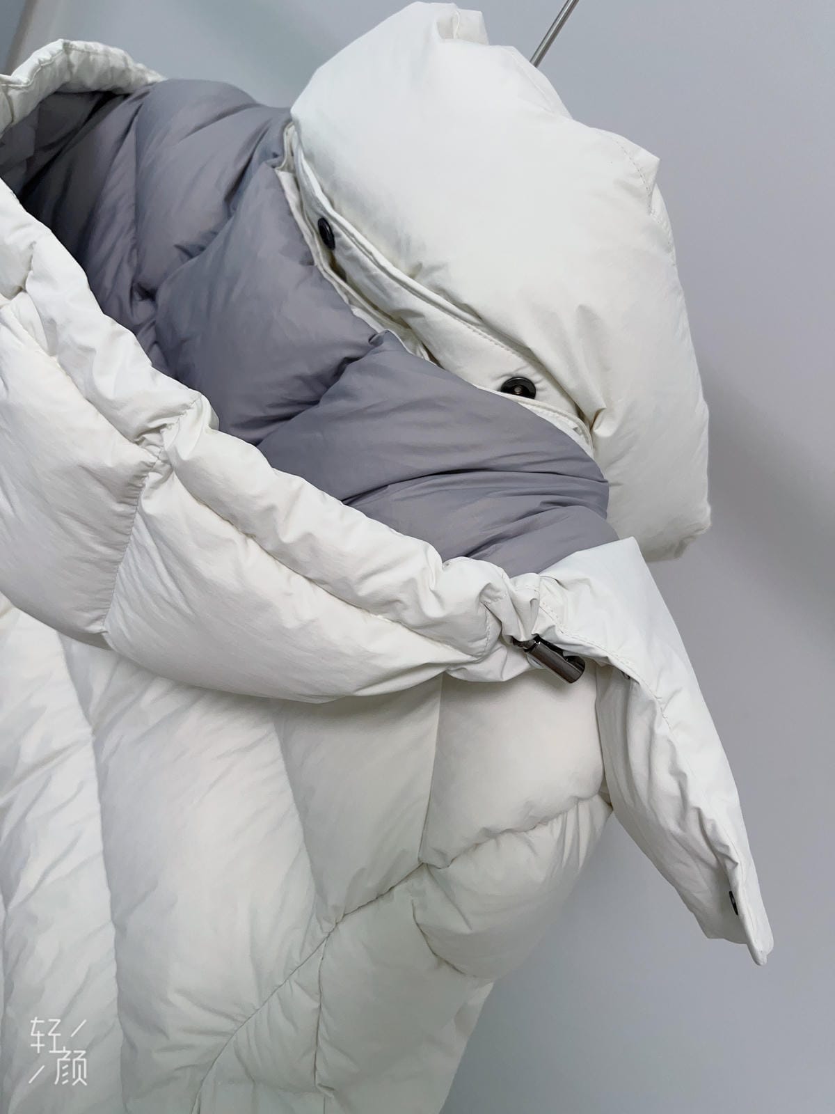 White Duck Down Hooded Jacket Puffy Fluffy Woman Cloud-like Soft Warm Unisex Man Pocket Hood Black 850FP Model2306